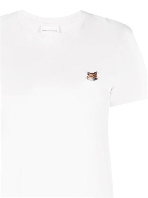 White cotton soft jersey t-shirt Maison Kitsuné | LW00105KJ0008P100